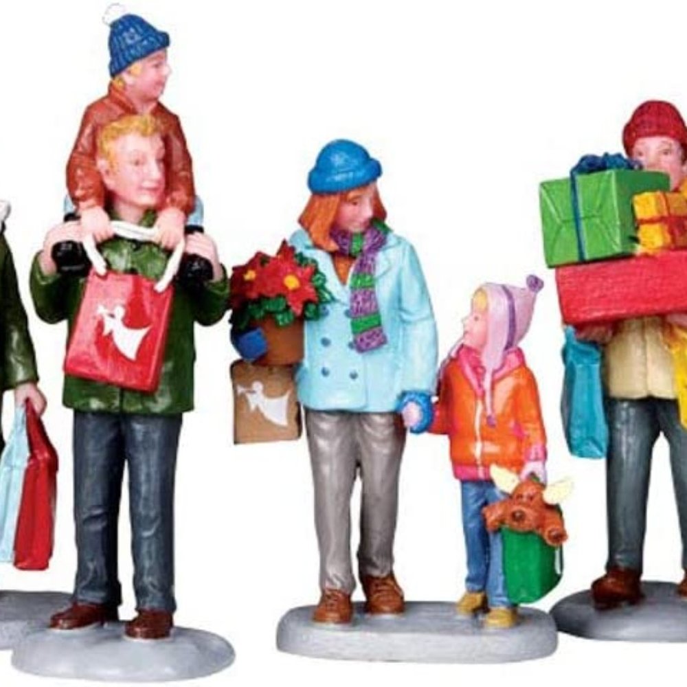 Lemax Village Collection Holiday Shoppers Set of 6 # 92683 Brand New